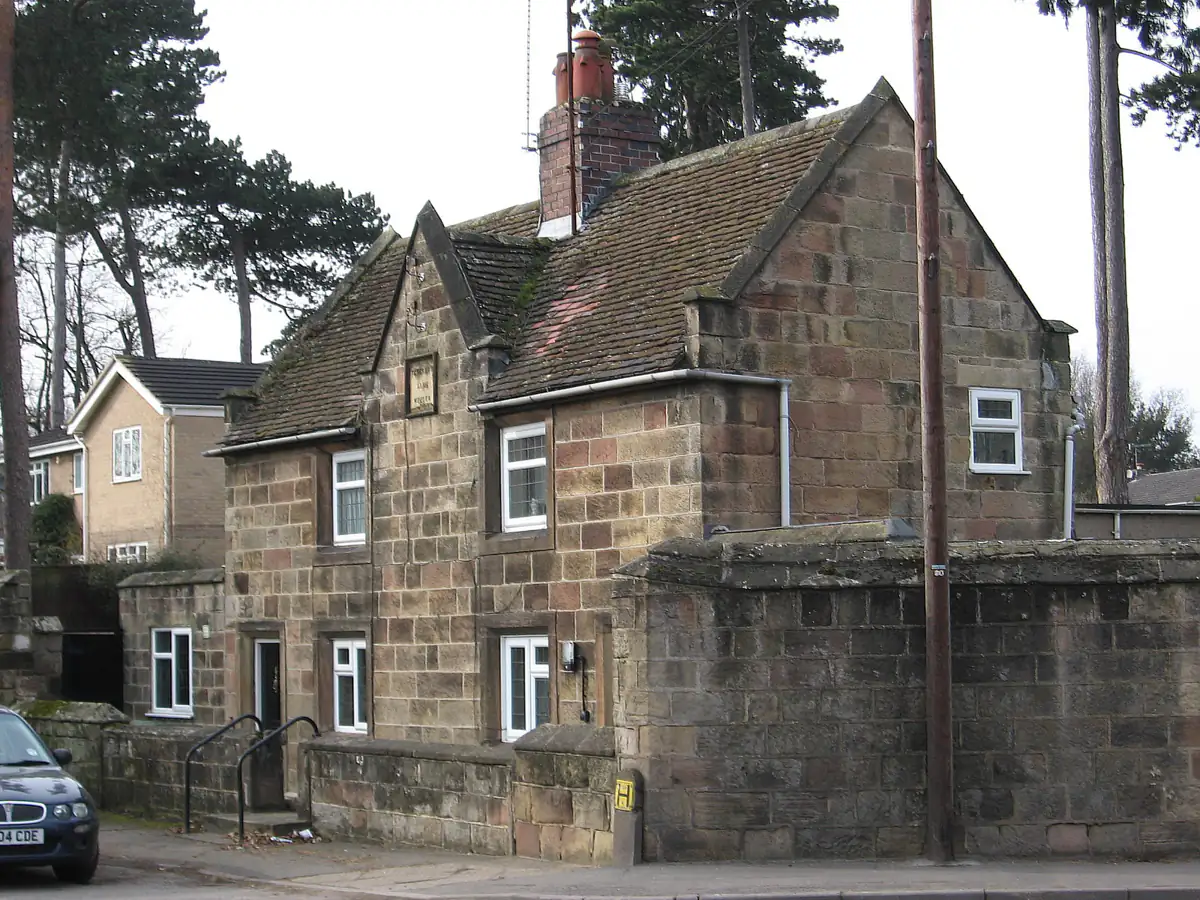 Old stone almshouses in Duffield, near Derby
